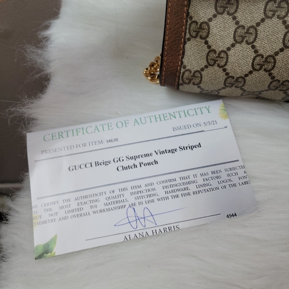 100% Authentic Gucci web sherry line clutch Bag - Picture 12 of 14